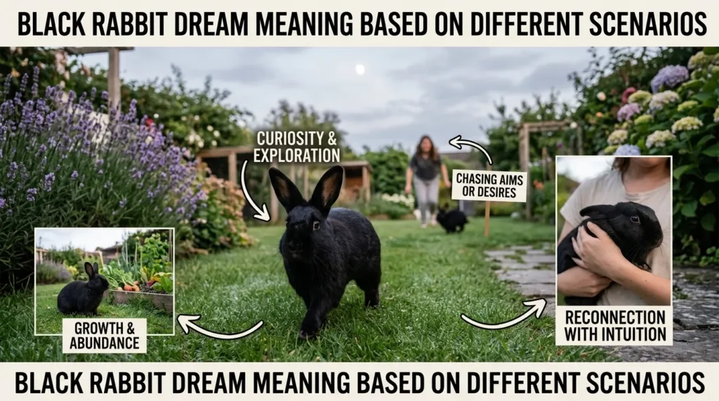 Black Rabbit Dream Meaning Based on Different Dream Scenarios