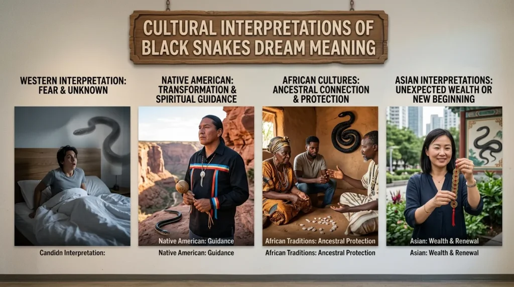 Cultural Interpretations of Black Snakes Dream Meaning
