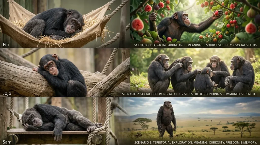 Different Chimpanzee Dream Scenarios and Their Meanings