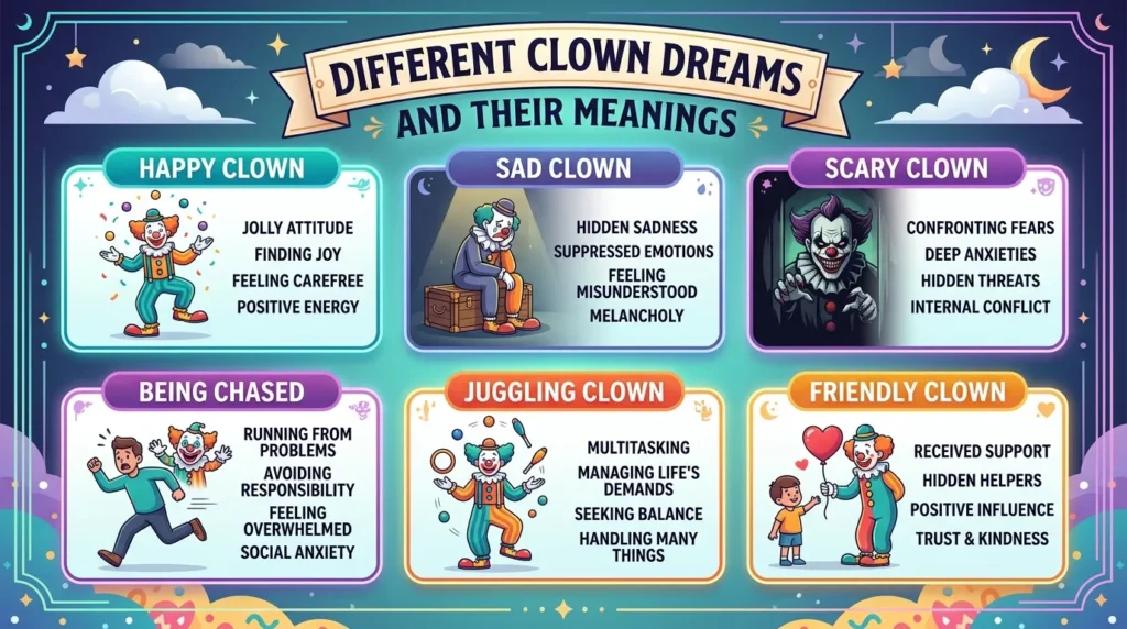 Different Clown Dreams and Their Meanings