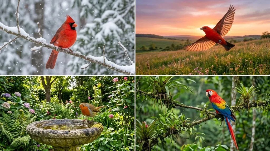 Different Red Bird Dream Scenarios