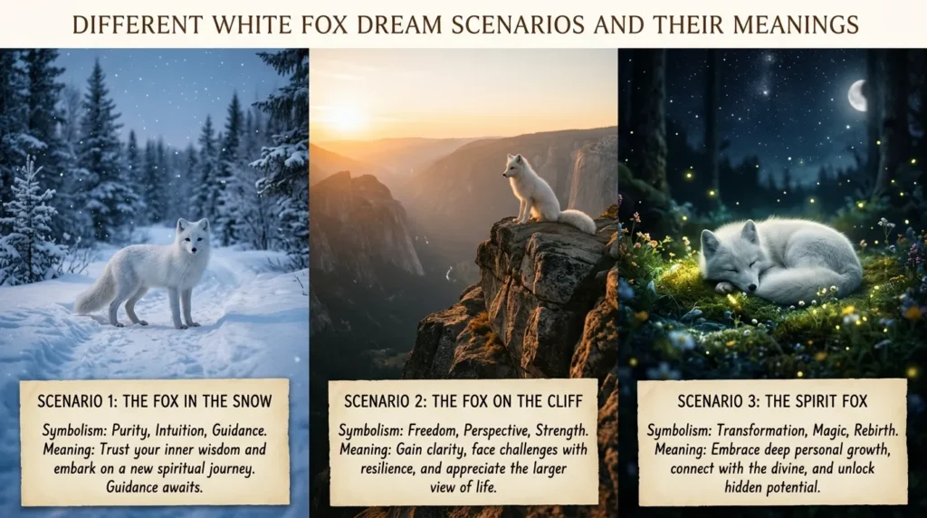 Different White Fox Dream Scenarios and Their Meanings