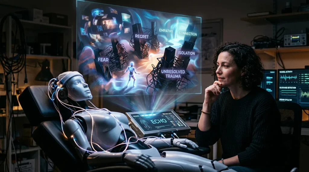 Emotional Blockages Revealed Through Robot Dreams