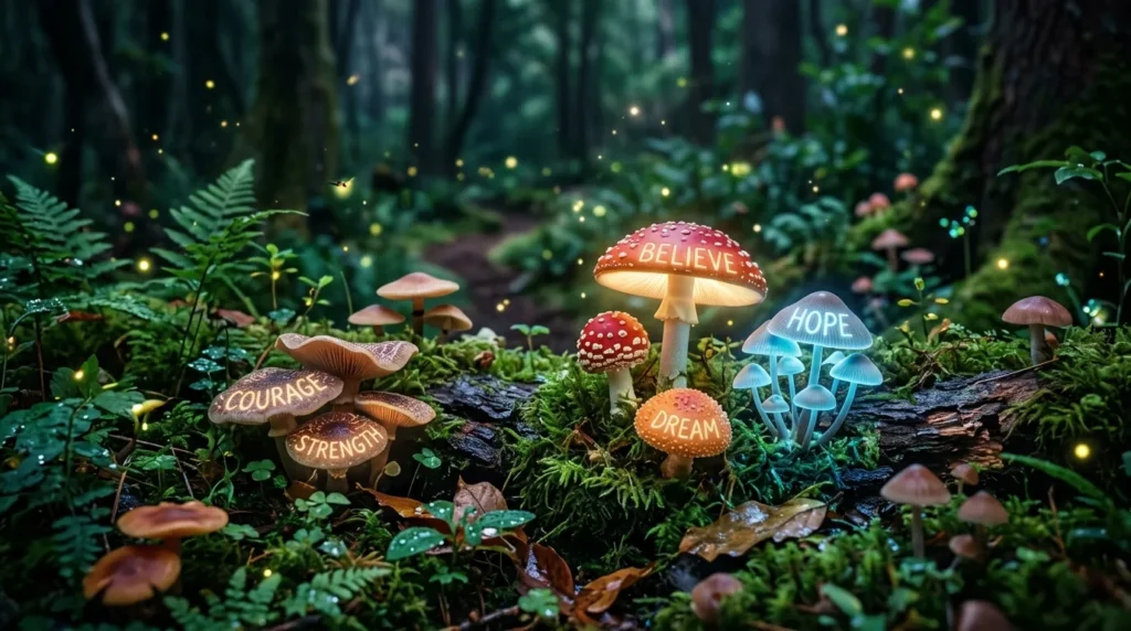 Positive Messages Hidden Inside Mushroom Dreams