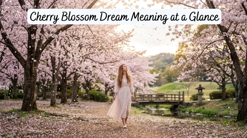 Cherry Blossom Dream Meaning at a Glance