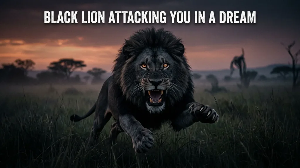 Black Lion Attacking You in a Dream