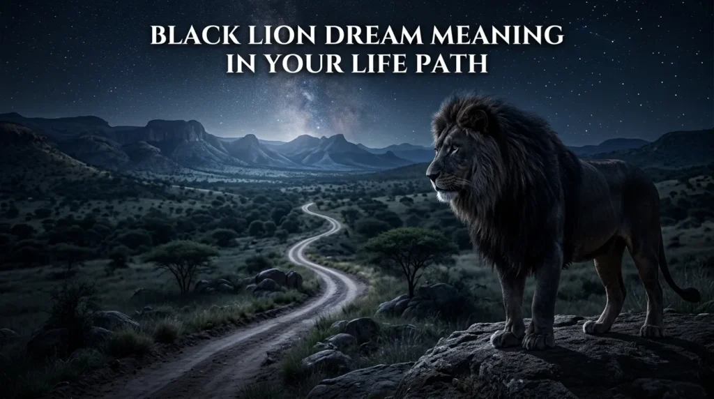 Black Lion Dream Meaning in Your Life Path