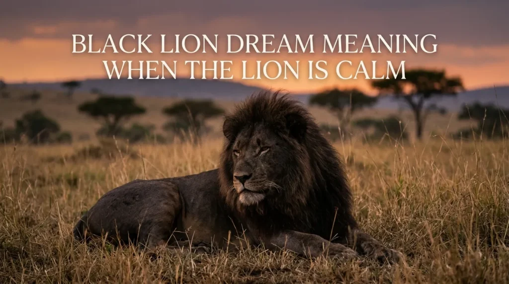 Black Lion Dream Meaning When the Lion Is Calm