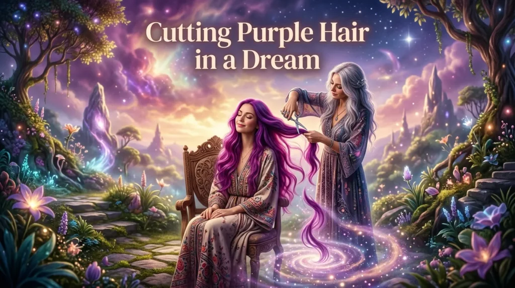 Cutting Purple Hair in a Dream