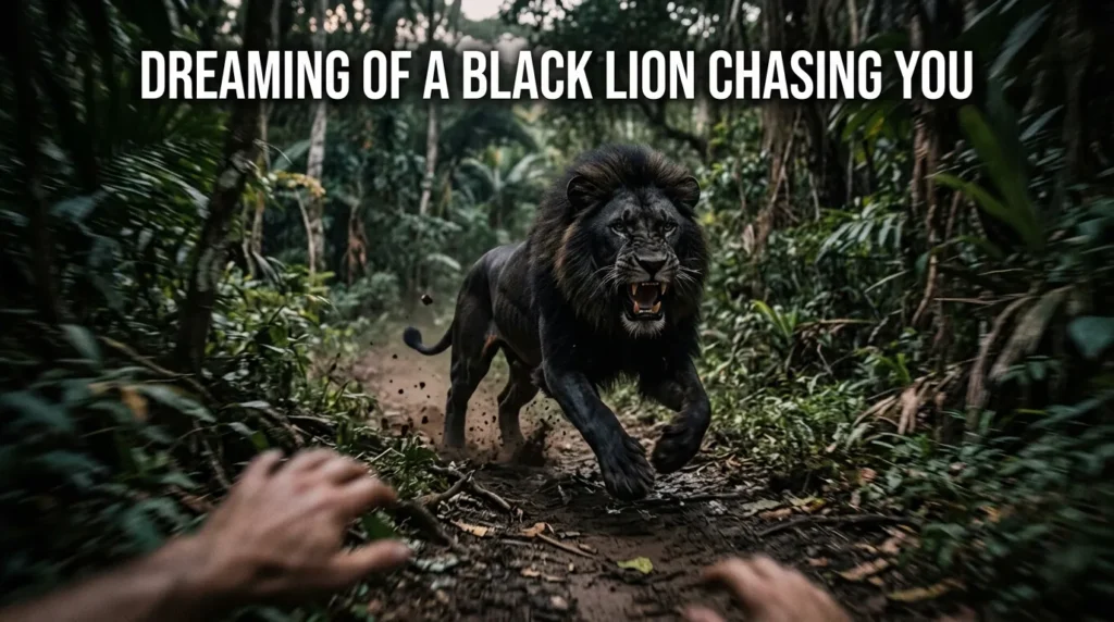 Dreaming of a Black Lion Chasing You