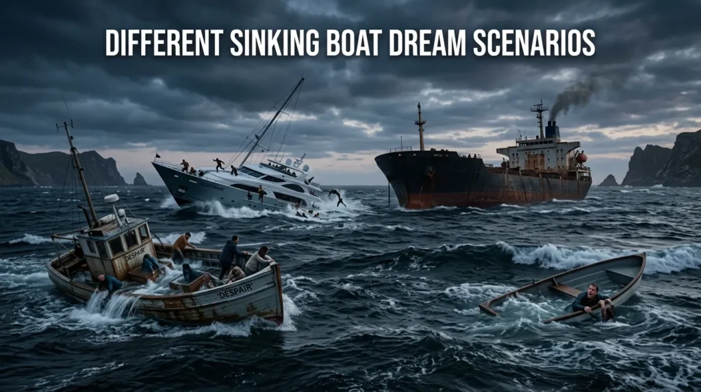 Different Sinking Boat Dream