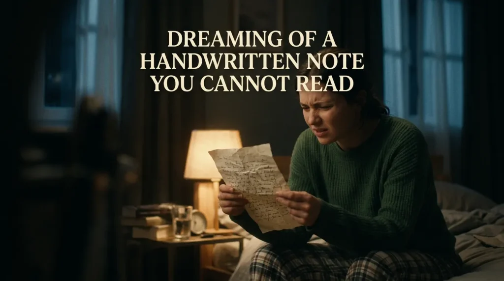 Dreaming of a Handwritten Note You Cannot Read