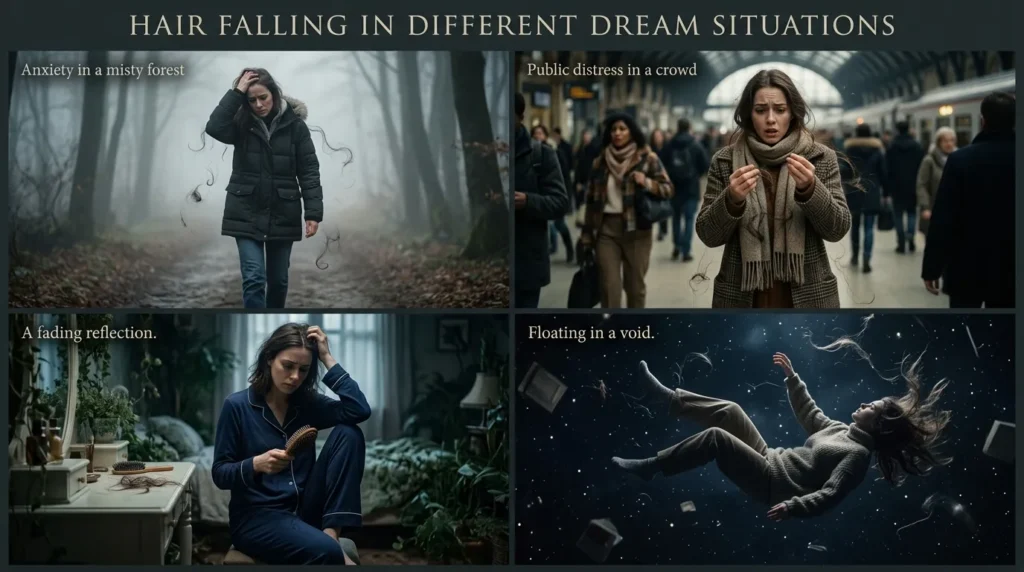 Hair Falling in Different Dream Situations
