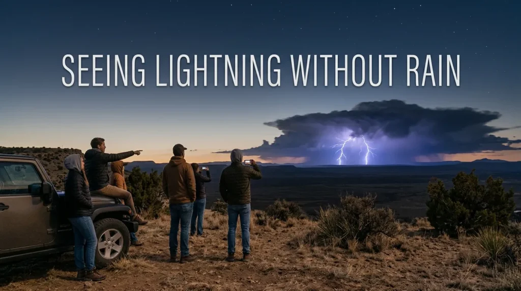 Seeing Lightning Without Rain